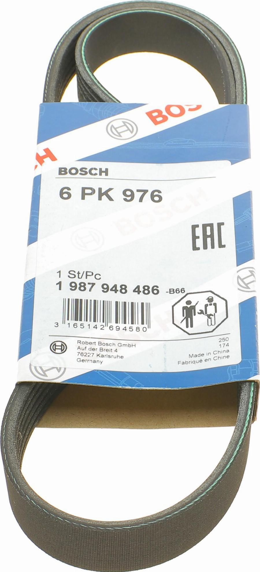 BOSCH 1 987 948 486 - Curea transmisie cu caneluri aaoparts.ro