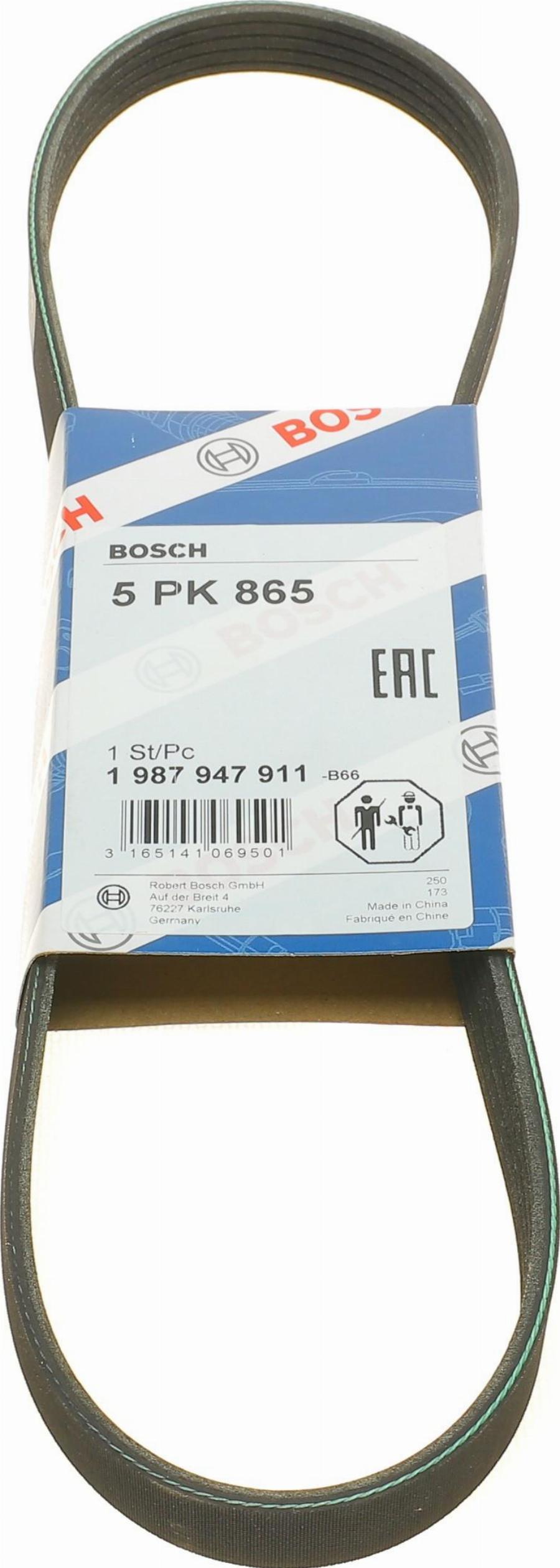 BOSCH 1 987 947 911 - Curea transmisie cu caneluri aaoparts.ro