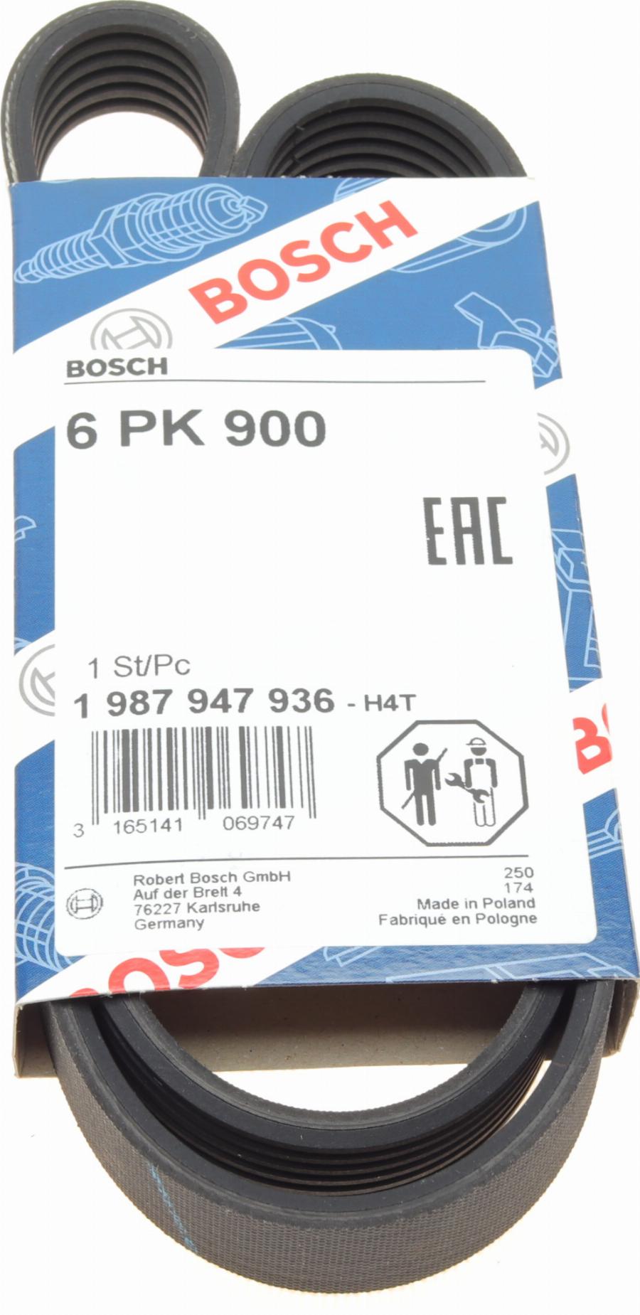 BOSCH 1 987 947 936 - Curea transmisie cu caneluri aaoparts.ro