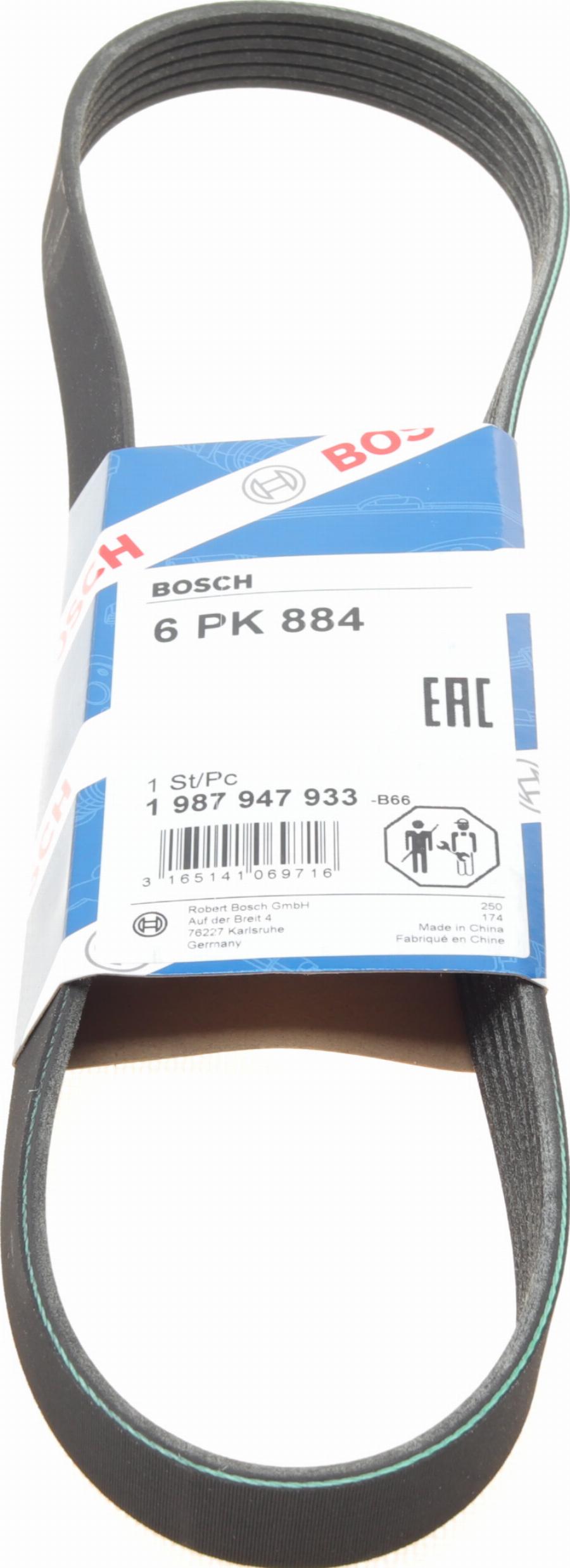 BOSCH 1 987 947 933 - Curea transmisie cu caneluri aaoparts.ro