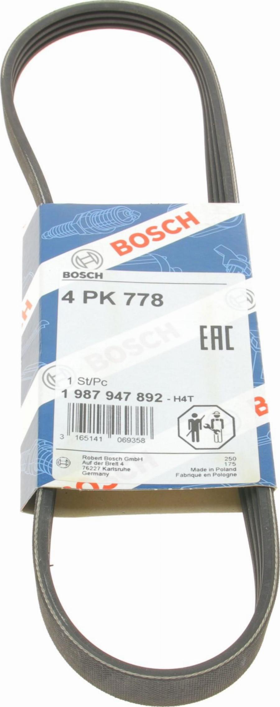 BOSCH 1 987 947 892 - Curea transmisie cu caneluri aaoparts.ro