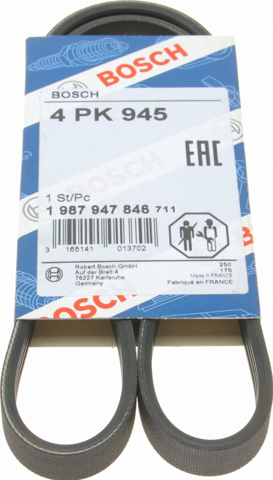 BOSCH 1 987 947 846 - Curea transmisie cu caneluri aaoparts.ro