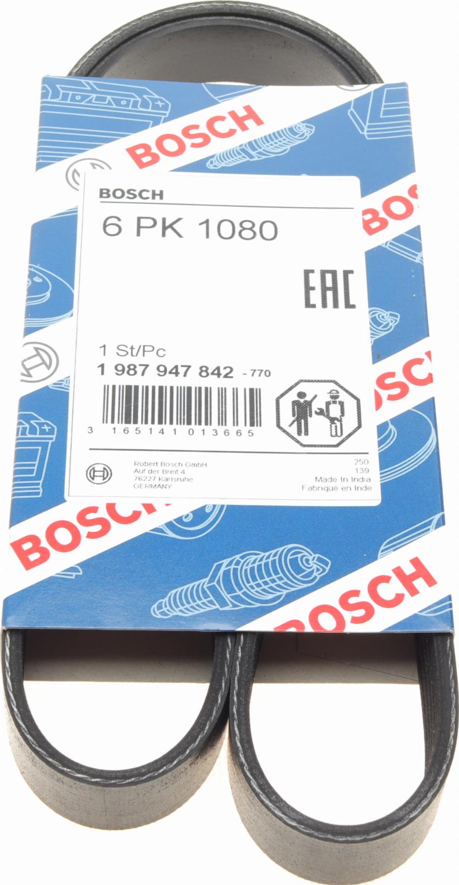 BOSCH 1 987 947 842 - Curea transmisie cu caneluri aaoparts.ro