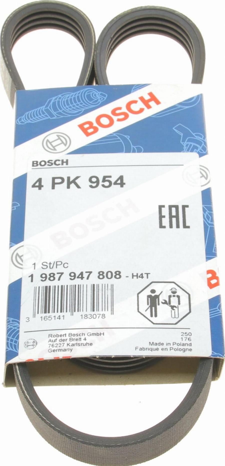 BOSCH 1 987 947 808 - Curea transmisie cu caneluri aaoparts.ro