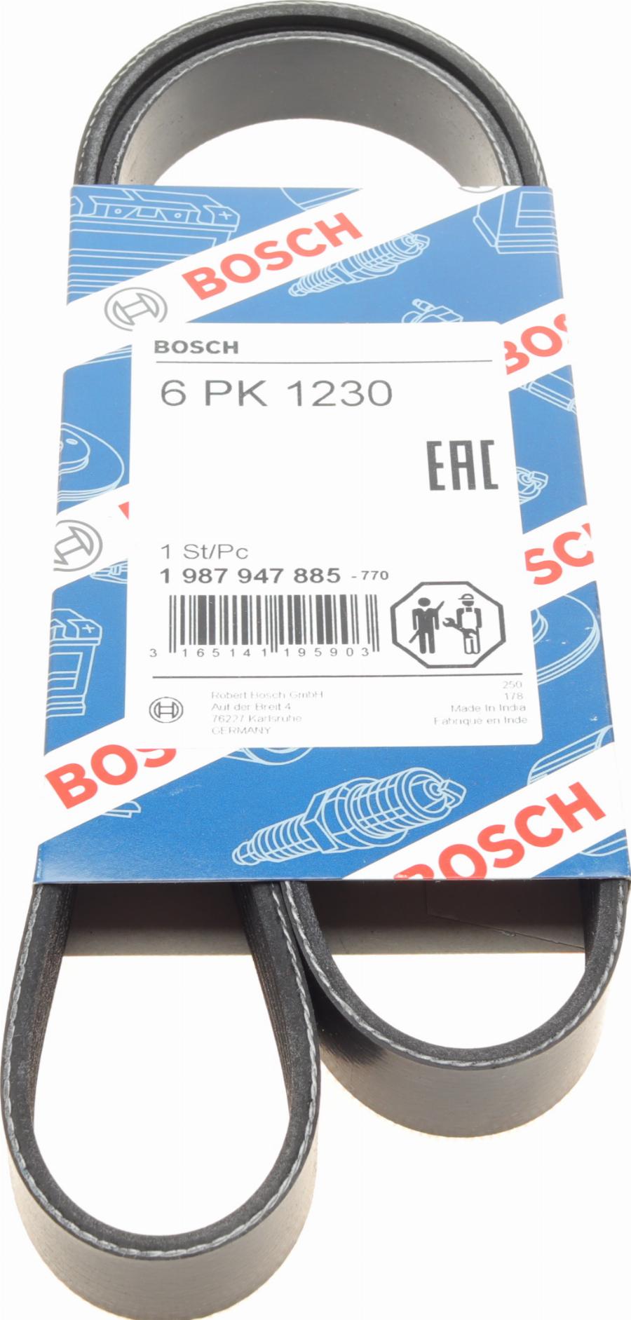 BOSCH 1 987 947 885 - Curea transmisie cu caneluri aaoparts.ro