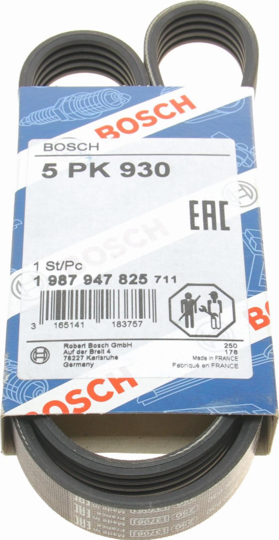BOSCH 1 987 947 825 - Curea transmisie cu caneluri aaoparts.ro