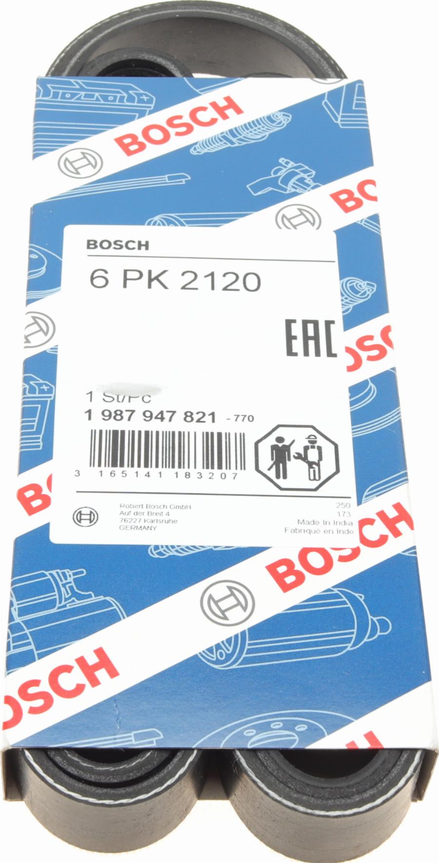 BOSCH 1 987 947 821 - Curea transmisie cu caneluri aaoparts.ro