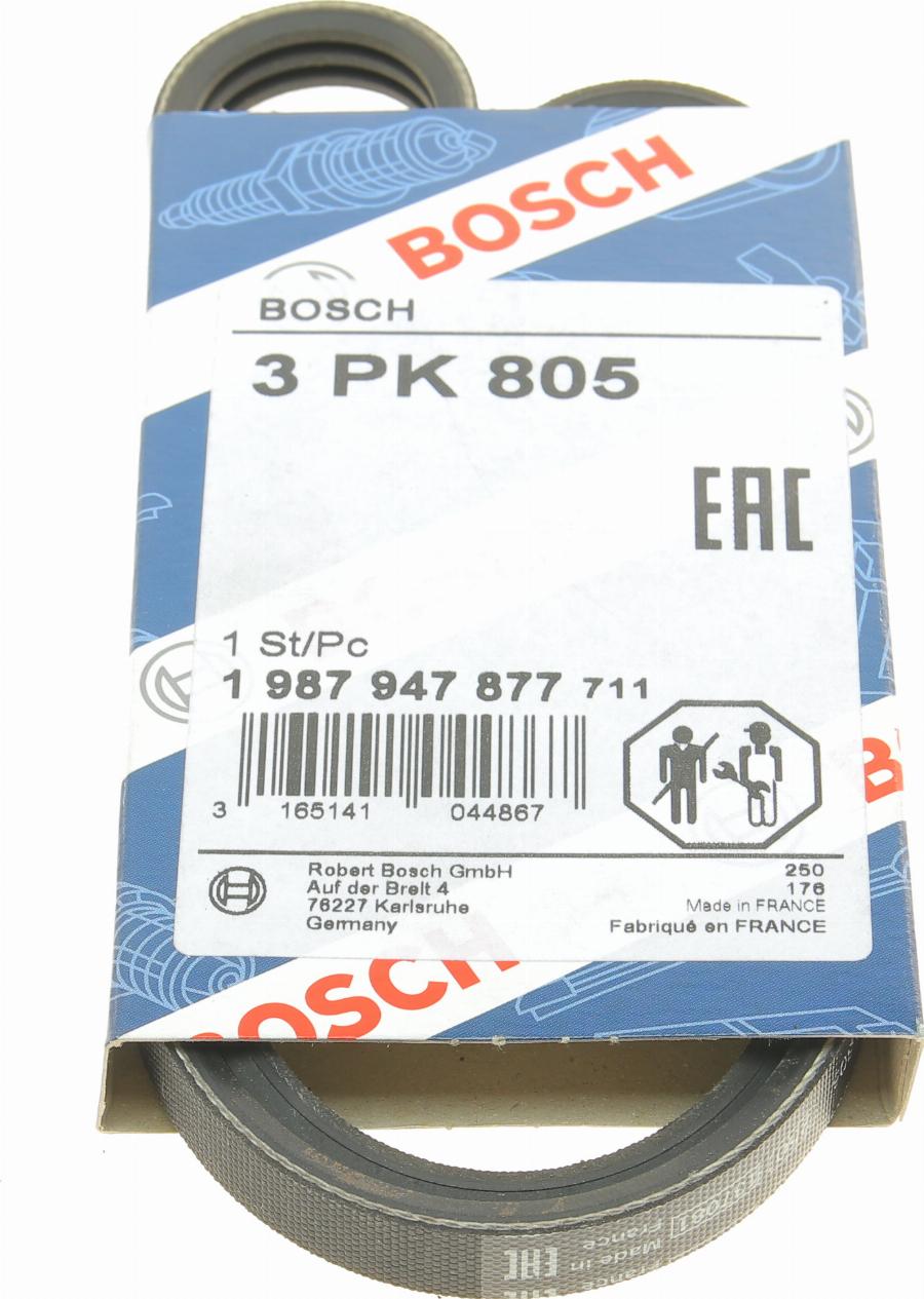 BOSCH 1 987 947 877 - Curea transmisie cu caneluri aaoparts.ro