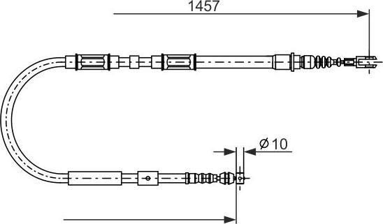 BOSCH 1 987 482 900 - Cablu, frana de parcare aaoparts.ro