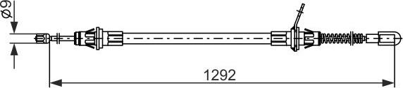 BOSCH 1 987 482 924 - Cablu, frana de parcare aaoparts.ro
