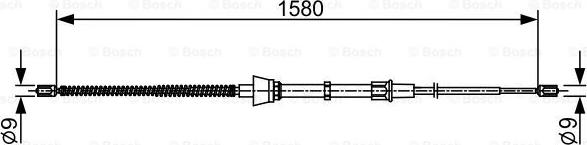 BOSCH 1 987 482 446 - Cablu, frana de parcare aaoparts.ro