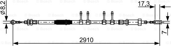 BOSCH 1 987 482 447 - Cablu, frana de parcare aaoparts.ro