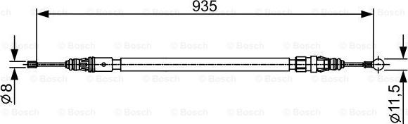 BOSCH 1 987 482 430 - Cablu, frana de parcare aaoparts.ro