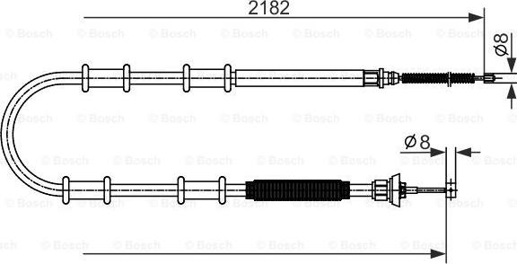 BOSCH 1 987 482 594 - Cablu, frana de parcare aaoparts.ro