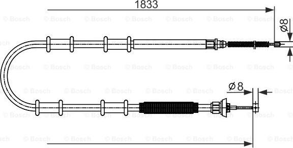 BOSCH 1 987 482 593 - Cablu, frana de parcare aaoparts.ro