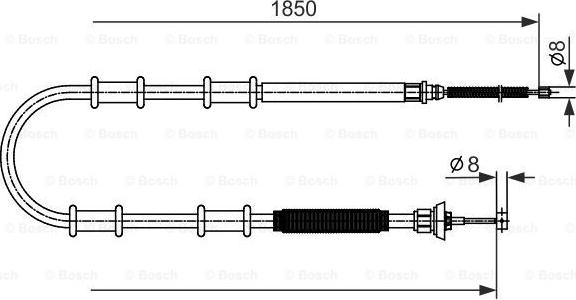 BOSCH 1 987 482 592 - Cablu, frana de parcare aaoparts.ro