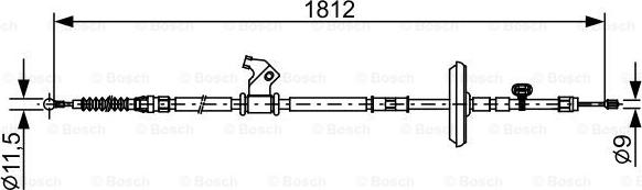 BOSCH 1 987 482 503 - Cablu, frana de parcare aaoparts.ro