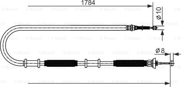 BOSCH 1 987 482 587 - Cablu, frana de parcare aaoparts.ro