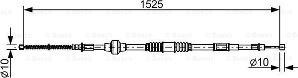 BOSCH 1 987 482 534 - Cablu, frana de parcare aaoparts.ro