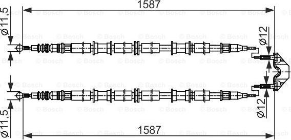 BOSCH 1 987 482 537 - Cablu, frana de parcare aaoparts.ro