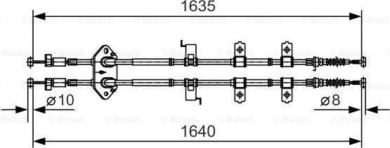 BOSCH 1 987 482 054 - Cablu, frana de parcare aaoparts.ro