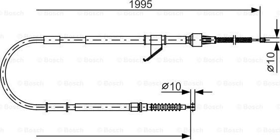 BOSCH 1 987 482 069 - Cablu, frana de parcare aaoparts.ro