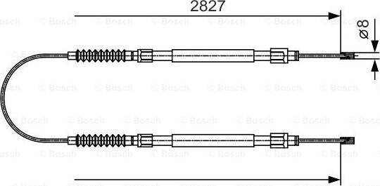 BOSCH 1 987 482 006 - Cablu, frana de parcare aaoparts.ro