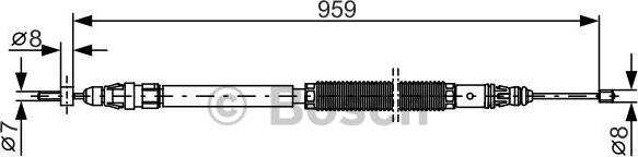 BOSCH 1 987 482 001 - Cablu, frana de parcare aaoparts.ro