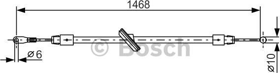 BOSCH 1 987 482 027 - Cablu, frana de parcare aaoparts.ro