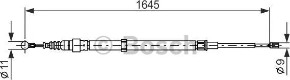 BOSCH 1 987 482 191 - Cablu, frana de parcare aaoparts.ro