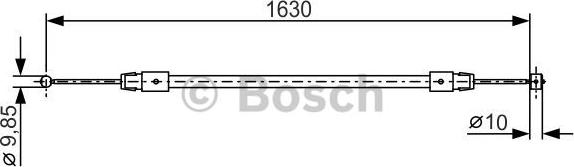 BOSCH 1 987 482 187 - Cablu, frana de parcare aaoparts.ro