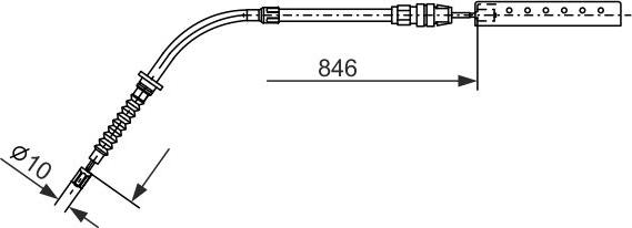 BOSCH 1 987 482 866 - Cablu, frana de parcare aaoparts.ro