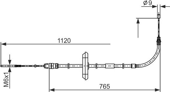 BOSCH 1 987 482 867 - Cablu, frana de parcare aaoparts.ro