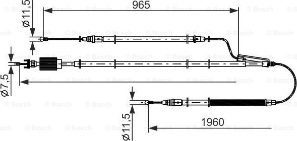 BOSCH 1 987 482 805 - Cablu, frana de parcare aaoparts.ro