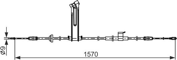 BOSCH 1 987 482 833 - Cablu, frana de parcare aaoparts.ro