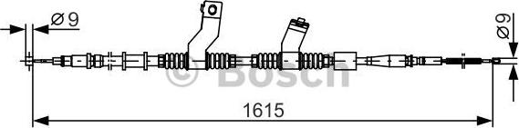 BOSCH 1 987 482 353 - Cablu, frana de parcare aaoparts.ro