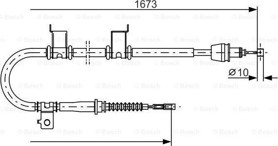 BOSCH 1 987 482 361 - Cablu, frana de parcare aaoparts.ro