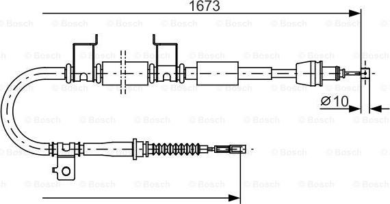 BOSCH 1 987 482 362 - Cablu, frana de parcare aaoparts.ro