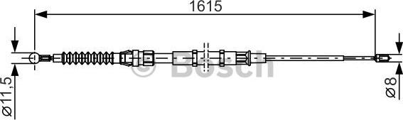 BOSCH 1 987 482 328 - Cablu, frana de parcare aaoparts.ro