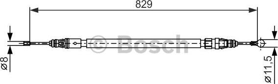 BOSCH 1 987 482 372 - Cablu, frana de parcare aaoparts.ro