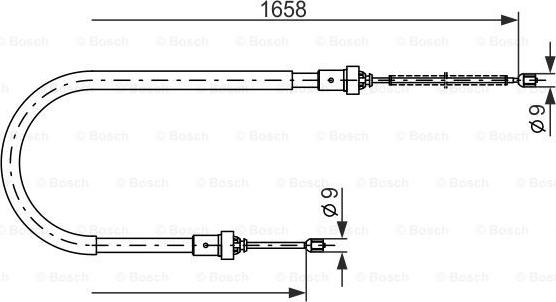 BOSCH 1 987 482 234 - Cablu, frana de parcare aaoparts.ro