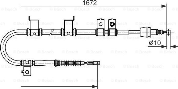 BOSCH 1 987 482 713 - Cablu, frana de parcare aaoparts.ro