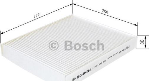 BOSCH 1 987 432 053 - Filtru, aer habitaclu aaoparts.ro