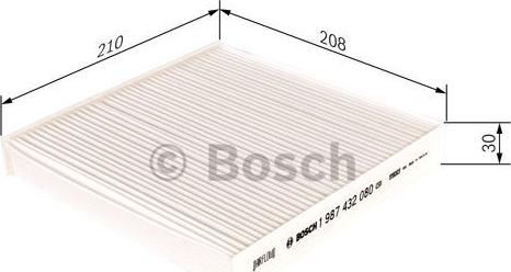 BOSCH 1 987 432 080 - Filtru, aer habitaclu aaoparts.ro