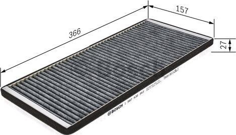 BOSCH 1 987 432 343 - Filtru, aer habitaclu aaoparts.ro