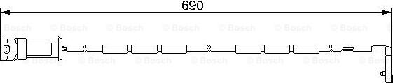 BOSCH 1 987 474 971 - Senzor de avertizare,uzura placute de frana aaoparts.ro