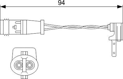 BOSCH 1 987 474 553 - Senzor de avertizare,uzura placute de frana aaoparts.ro