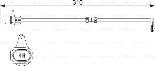 BOSCH 1 987 474 506 - Senzor de avertizare,uzura placute de frana aaoparts.ro