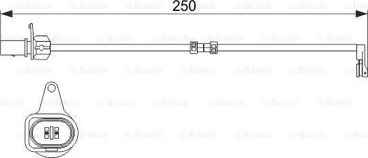 BOSCH 1 987 474 510 - Senzor de avertizare,uzura placute de frana aaoparts.ro