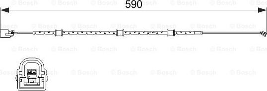 BOSCH 1 987 474 513 - Senzor de avertizare,uzura placute de frana aaoparts.ro